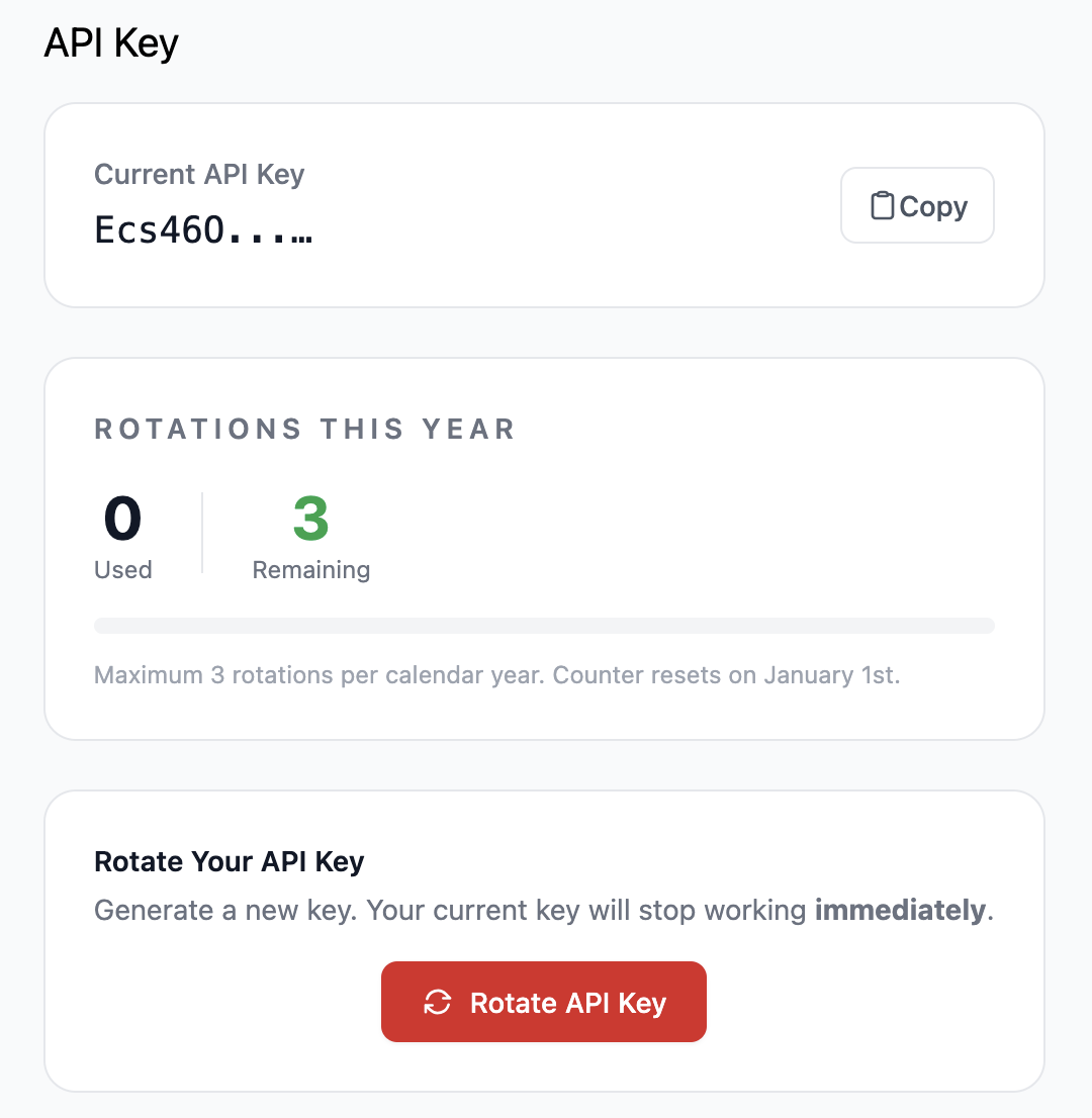 Rotate your API key